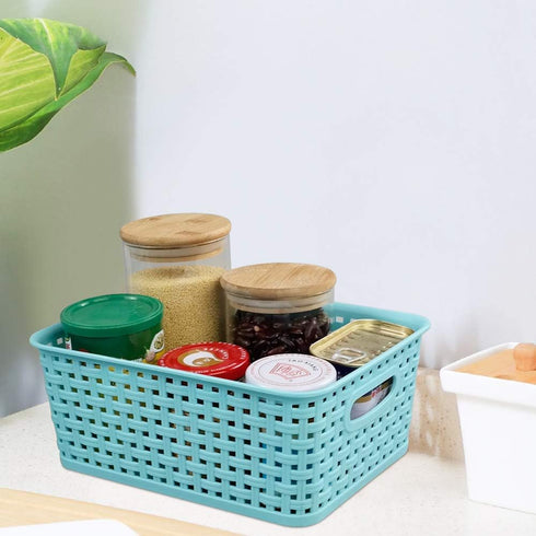 Vababa Plastic Storage Baskets/Storage Bins, Pack of 6