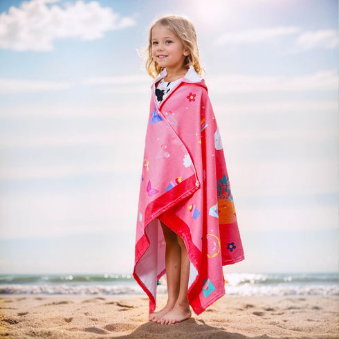 Swimming 7-10 35 60 Unicorn Beach Towel Red Polyester Camping Towels for Girls Kids Beach Blanket Pool Travel Bath