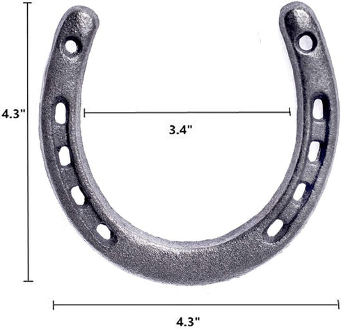 GGTYHAO Cast Iron Horseshoe for Good Luck, Durable Medium Horseshoe with 5 Holes on Each Side for Wall Hanging