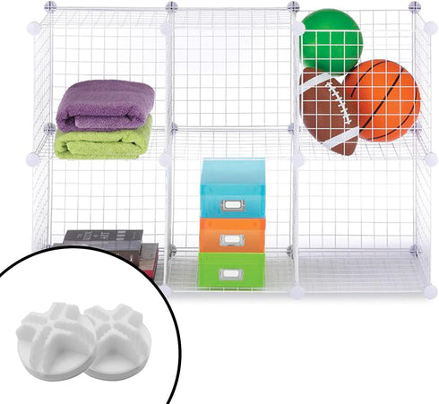 30Pcs Wire Cube Connectors - Plastic Grid Cube Organizer Connector for Modular Closet Storage & Wire Shelving