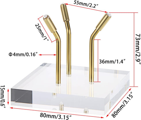 Hipiwe Gold Metal Arm Display Stand Easel with Acrylic Base for Decorative Display of Sphere Crystal Ball, Eggs,