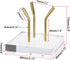 Hipiwe Gold Metal Arm Display Stand Easel with Acrylic Base for Decorative Display of Sphere Crystal Ball, Eggs,