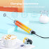 Maestri House Rechargeable Milk Frother with Stand, Handheld Electric Foam Maker with Detachable Stainless Steel Whisk