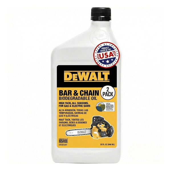 DEWALT Biodegradable Bar & Chain Oil Green, Eco-Friendly, Non-Toxic Professional Bar &