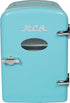 RCA RMIS129-BLUE Mini Retro Beverage Refrigerator, 6 Can Capacity, Blue, 0.14 cubic feet