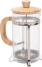 Elanze Designs Large Glass and Bamboo French Press Coffee Maker, 1 Liter