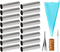 16 Pack Cannoli Tubes Molds Set - 4.7 Inch Non Stick Tubes, Reusable Piping Bag, Brush, Stainless Steel Tips for Baking