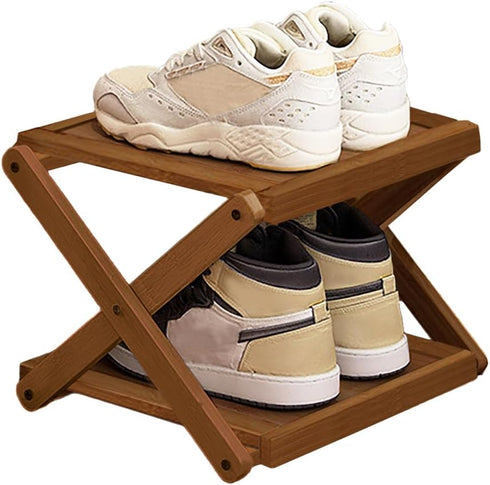 Simcat Shoe Rack for Closet Bamboo Shoe Storage Freestanding Shoe Storage Shelf