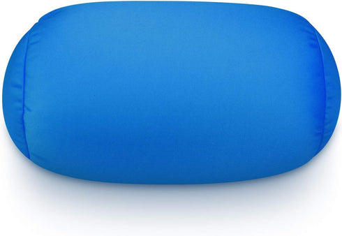 Squishy Microbead Neck Pillow, Soft Travel Body Bed Pillow 7Inch x 12Inch for Kids Adult Chair Sleeping Car Seat (Sky