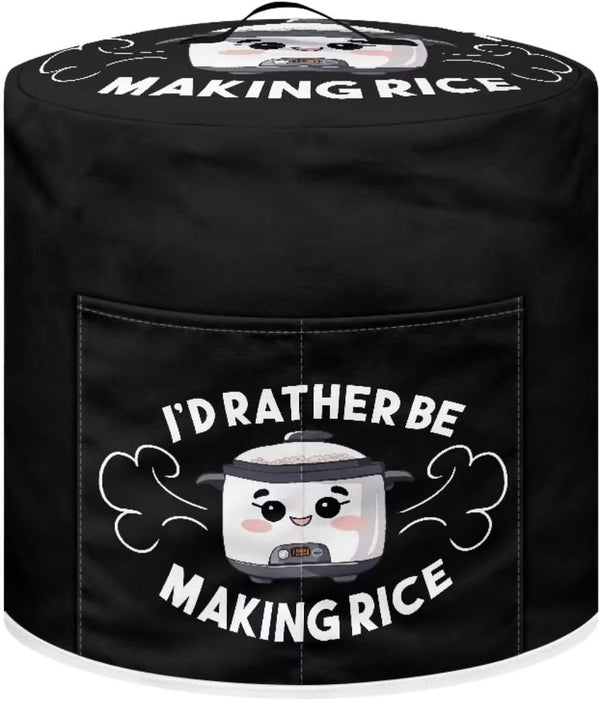 I'd Rather Be Making Rice Pressure Cooker Cover, Round Dust Cover with Funny Designs for Kitchen
