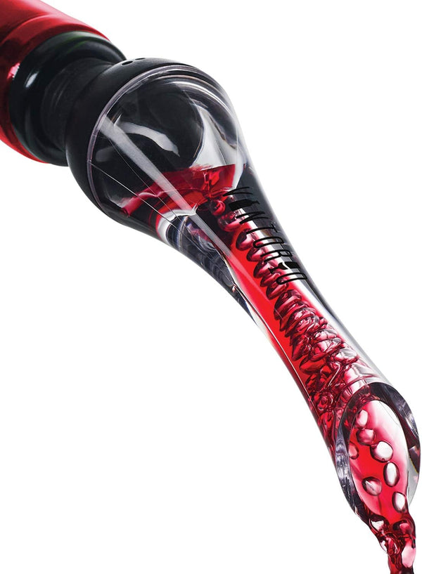 Vintorio Wine Aerator Pourer, Premium Aerating Pourer and Decanter Spout, Black