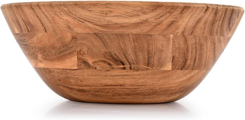 Acacia Wood Fruit Bowl for Fruits or Salads,Serving Dish Looks Absolute Beautiful With Your Kitchen (10" x 10" X 4") by Samhita