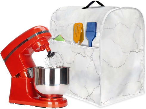 Marbling Print Auto Mixer Cover, Compatible with 4.5-5 Quarts Blender, Washable Dust Proof Kitchen Appliance Cover