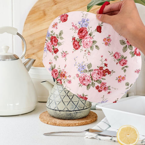 LUOZZY 2pcs Cotton Tea Cozy Pot Cover, Insulated Kettle Cover, 35 * 25cm - Pink