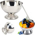 Pssopp Dessert Bowls with Forks, Stainless Steel Milkshake Cup, Medium Snack Dish for Ice Cream