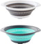 Collapsible Strainer/Colander Set of 2-Piece - 5 Quarts Food-Grade Silicone Kitchen Filter for Pasta, Veggies