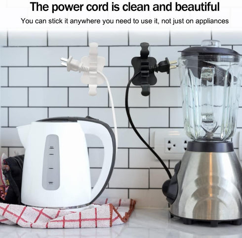 6 PCS Sticky Cord Organizer for Kitchen Appliances, Sturdy Cord Wrapper for Small Appliances, Mixer, Pressure Cooker,