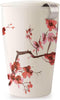 Tea Forte Double-Walled Ceramic Kati Cup, Removable Stainless Steel Infuser Basket and