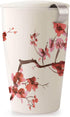 Tea Forte Double-Walled Ceramic Kati Cup, Removable Stainless Steel Infuser Basket and