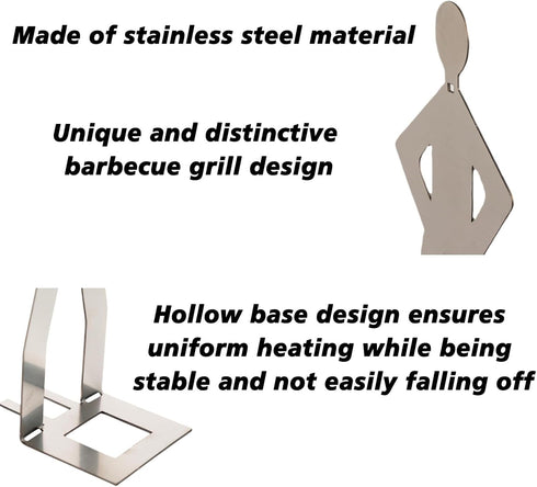 SIMOTOS 2025 (2 Stainless Steel BBQ Sausage Holder New Creative Standing Man Sausage Rack, Funny Shape Metal Hot Dog