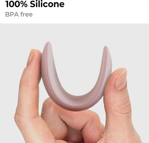 Carrotez Small Silicone Coffee Spoon Rest 2 pcs, Flexible Almond-Shaped Spoon Holder for Kitchen Utensil Rest
