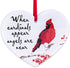 WaaHome Memorial Christmas Ornaments - Red Cardinal Christmas Tree Decorations for Loss of Loved One