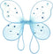 Firefly Imports Organza Nylon Butterfly Wings, Kids Size, 12-Inch (Blue)