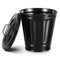 Mini Trash Can, Desk Trash Can with Lid for Office, Countertop Tiny Waste Basket, Black Bathroom Garbage Can