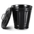 Mini Trash Can, Desk Trash Can with Lid for Office, Countertop Tiny Waste Basket, Black Bathroom Garbage Can