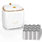 QINSIGN Mini Countertop Trash Can with 12 Rolls of Bags, Desk Can with