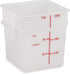 Carlisle FoodService Products Square Food Storage Container, 8 Quarts, Stackable Design for Catering, White