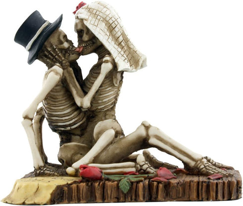 SUMMIT COLLECTION Love Never Dies Passionate Wedding Skeleton Couple Figurine, Resin Decoration
