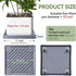 UoeRing 11 Inch $9.9 Square Plant Caddy with Hidden Wheels Heavy Duty Rolling Plant Stands Indoor Outdoor Plant Saucer