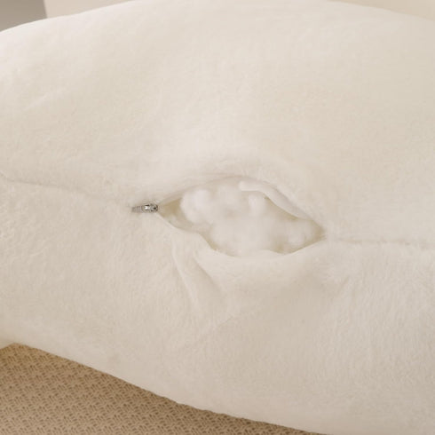 Fur,Large(19")) Reading Pillow for Sitting in Bed,Large Backrest Reading Pillow with Arm Rest,Back-Rest Support Cushion