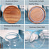 Large Glass Food Canisters, 93 FL OZ Kitchen Storage Container with Airtight Wooden Lids