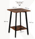 King Oasis 2-Tier Small Side Table for Living Room, End Table with Storage Shelf, Wood & Metal Bedside Table Nightstand