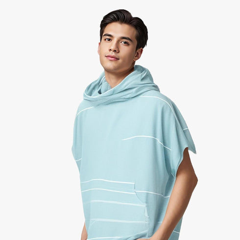 NaFurAhi 1pcs Turkish Towel Poncho Turkish Cotton Surf Poncho Changing Towels Swim Robe with Pocket Swim Cover Up