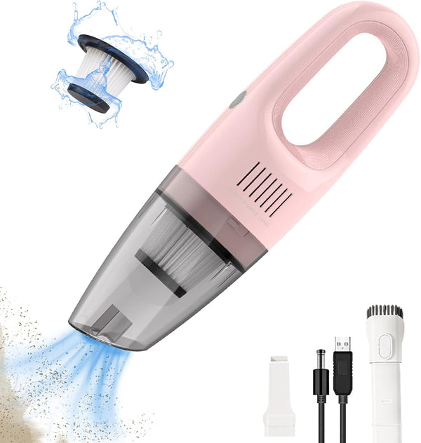 Portable Handheld Vacuum Cleaner Cordless, Lightweight Stylish Hand Vacuum for Dirt, Home Pet Hair, Car Interior