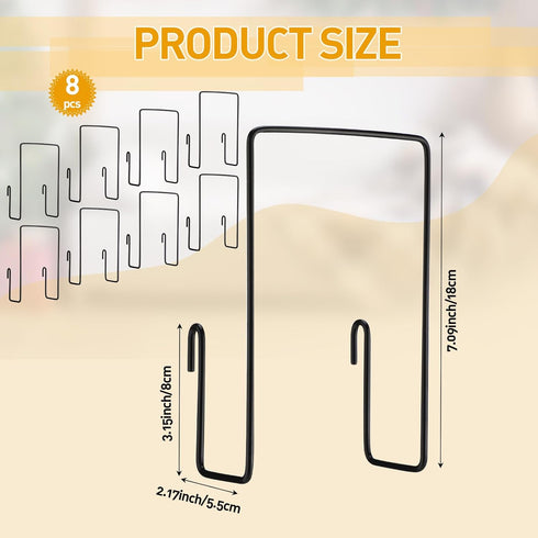 MorningRo 8 Pack Wall Grid Panel Accessories Gridwall Shelf Metal Wire Magazine Holder Literature Display Book Mail