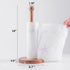 14" 6.7" Acacia Wooden Paper Towel Holder, Large Heavy Base Wooden Kitchen Paper Towel Roll Stand Organizer Free