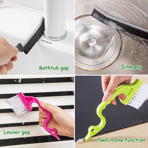 12Pcs Small Cleaning Brush Set, Crevice Gap Brushes for Window Grooves, Bathroom, Kitchen, Faucet, Sink, Keyboards