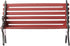 Department 56 Village Cross Product Accessories Wrought Iron Park Bench Figurine, 2.25 Inch, Red
