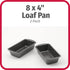 GoodCook Set of 2 Medium 8" x 4" Nonstick Steel Bread Loaf Pans, Gray (4244) by GoodCook