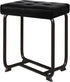 BEWISHOME Black Vanity Stool, Leather Vanity Stool, Small Stool Chair for Vanity,