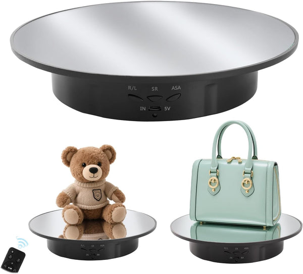 Rotating Display Stand Turntable Stand Black Spinning Stand for Product Shows with
