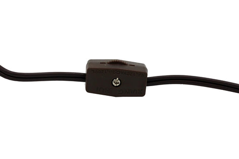 Creative Hobbies Single Light Replacement Clip in Lamp Cord, 6 Foot Brown for Christmas Village House, Pumpkin Lights