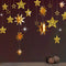 Decor365 Gold Star Garland, Glittery Gold Party Supplies for Baby Shower, Birthday, Christmas