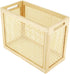 Wood Magazine Holder with Jute Rope Handles, Handcrafted Bamboo Toilet Roll Holder, Wicker Magazine Storage Organizer