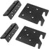 Metal Bed Frame Bed Post Double Hook Slot Bracket, 2 Sets 4.2" x 3.4" x 0.08" Heavy Duty Bed Rail Hooks Plates with