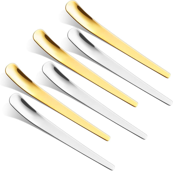 Ziha OTZMA 6-Piece Dessert Spoons Set, Premium Stainless Steel Tea Spoons for Dessert, Ice